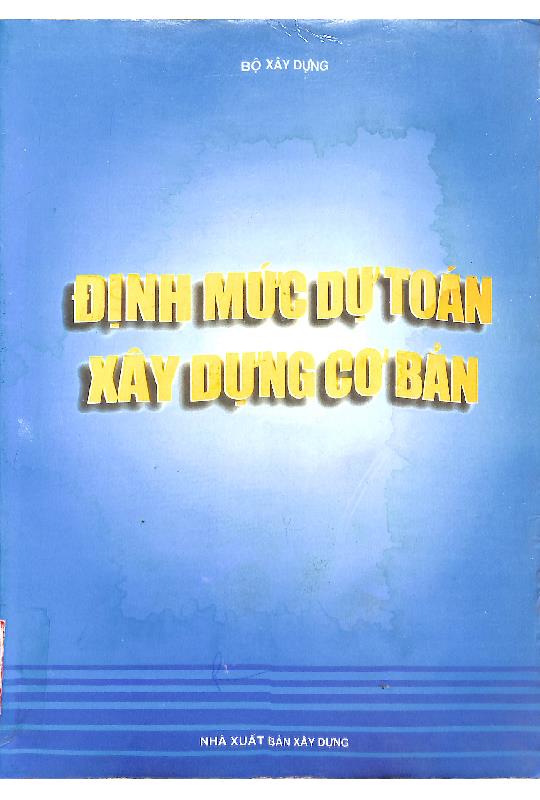 Định mức dự toán xây dựng cơ bản