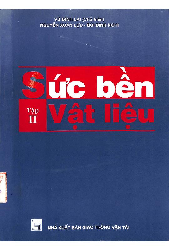 Sức bền vật liệu. Tập 2