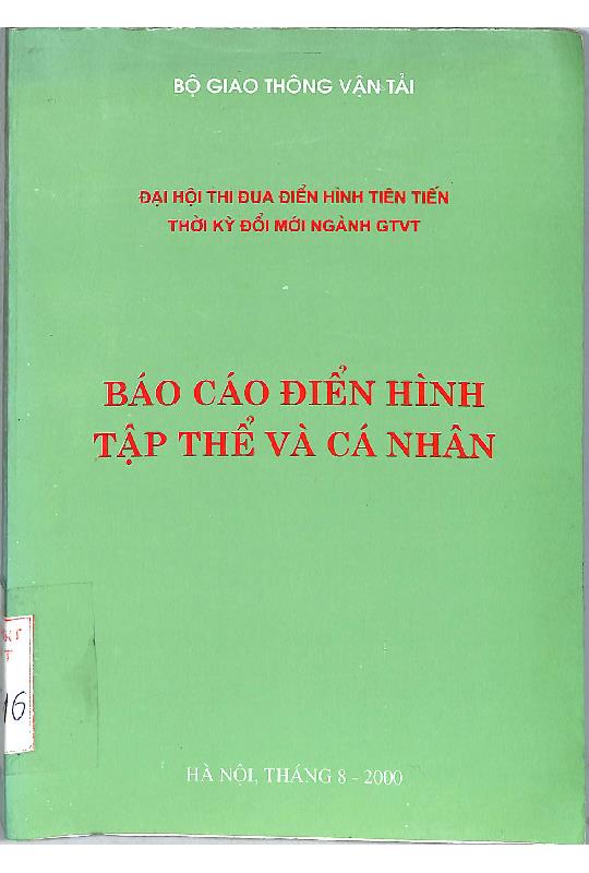Báo cáo điển hình và tập thể cá nhân 