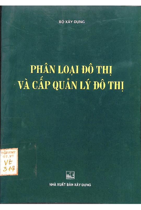 Phân loại đô thị và cấp quản lý đô thị