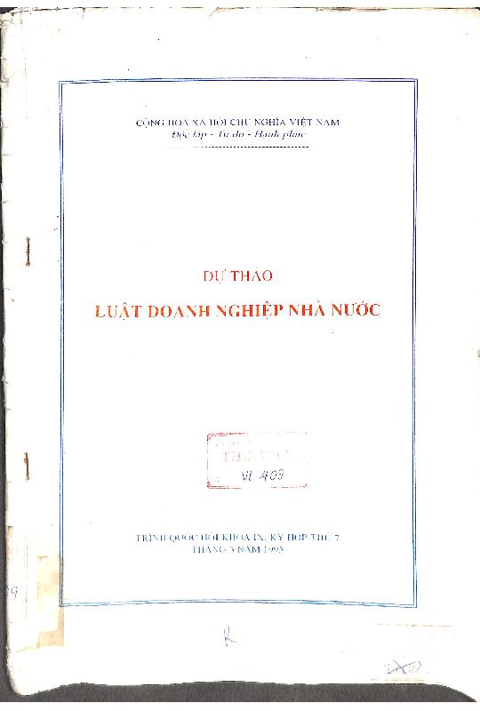 Dự thảo luật doanh nghiệp nhà nước 